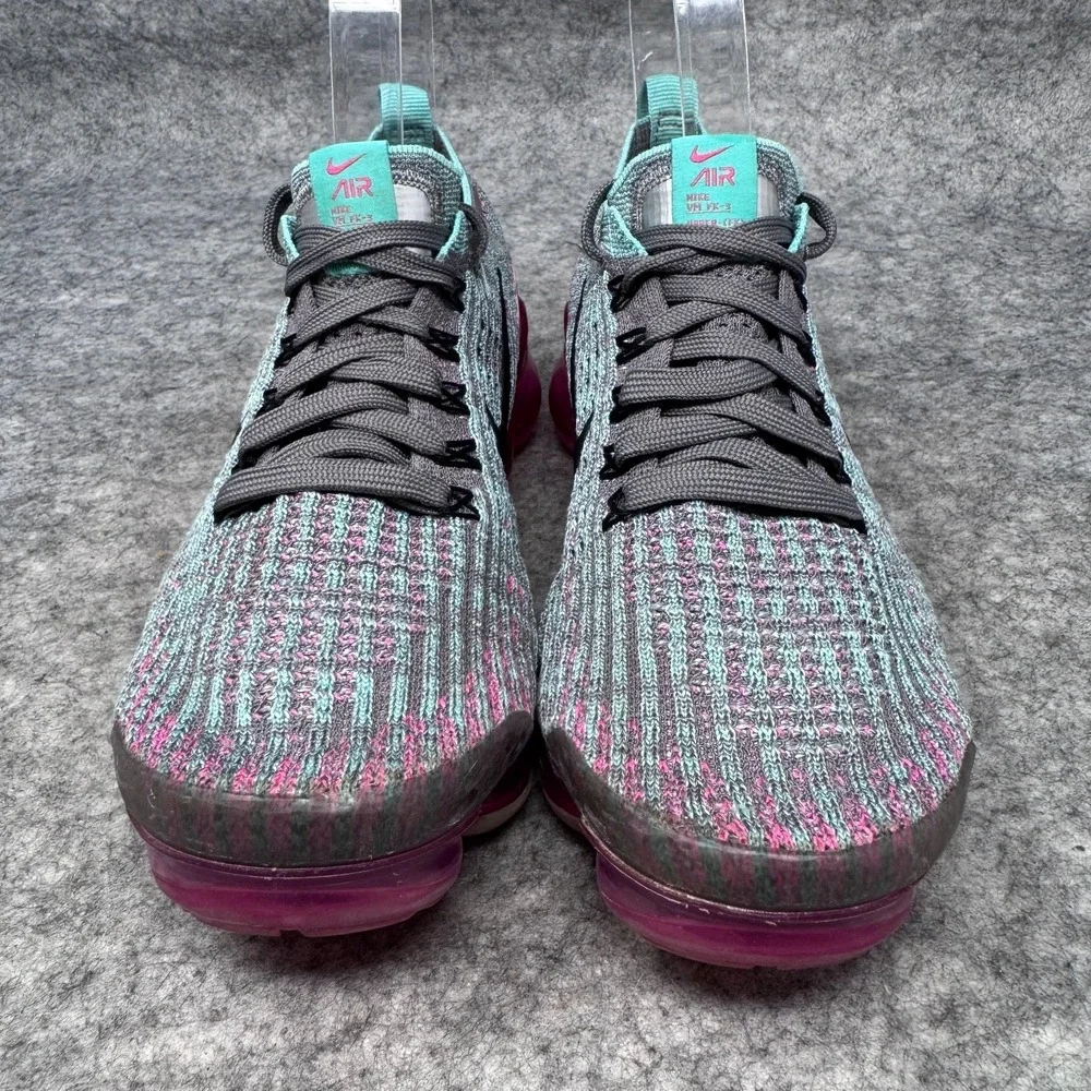 Nike Air Vapormax Flyknit 3 Gunsmoke Grey Black Fuchsia Shoes Womens Sz 6